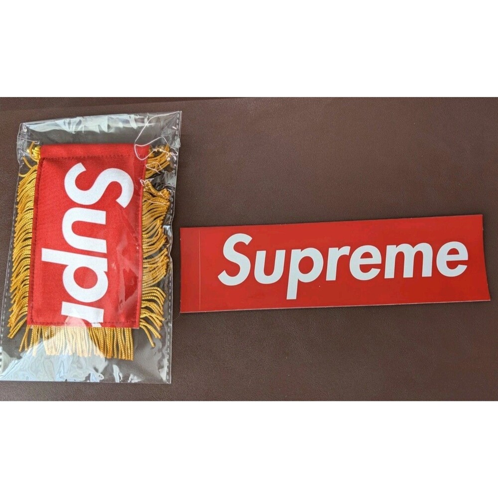 Supreme FW26 Week 1 Free Gift Flag & Sticker